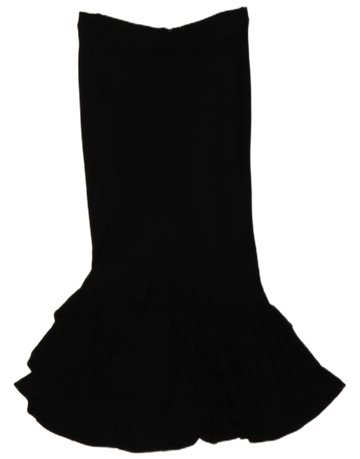Luisa Spagnoli Womens Tiered Skirt Medium W30 Black