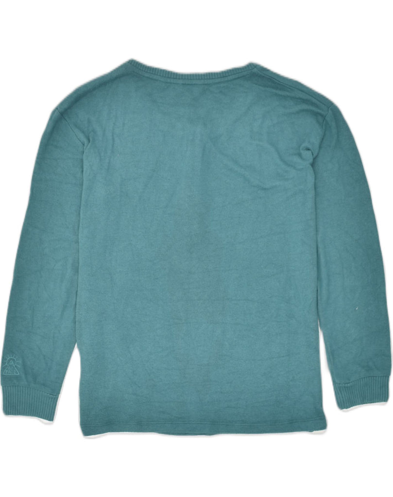 FAT FACE Womens Crew Neck Jumper Sweater UK 10 Small Turquoise Cotton | Vintage Fat Face | Thrift | Second-Hand Fat Face | Used Clothing | Messina Hembry 