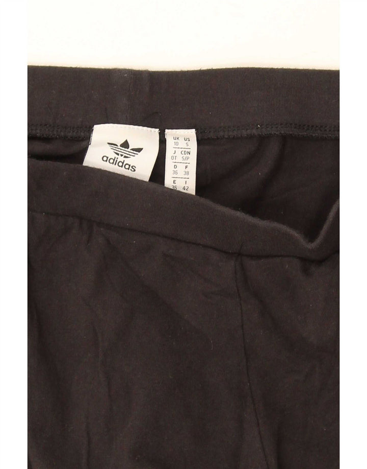 Adidas Womens Leggings UK 10 Small Black Cotton