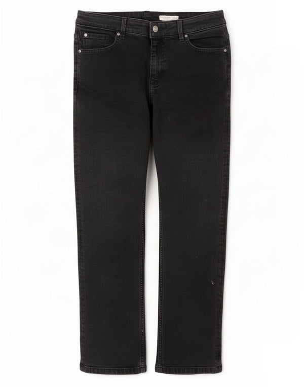 Marks & Spencer Womens The Sienna Straight Jeans UK 14 Large W30 L30 Black