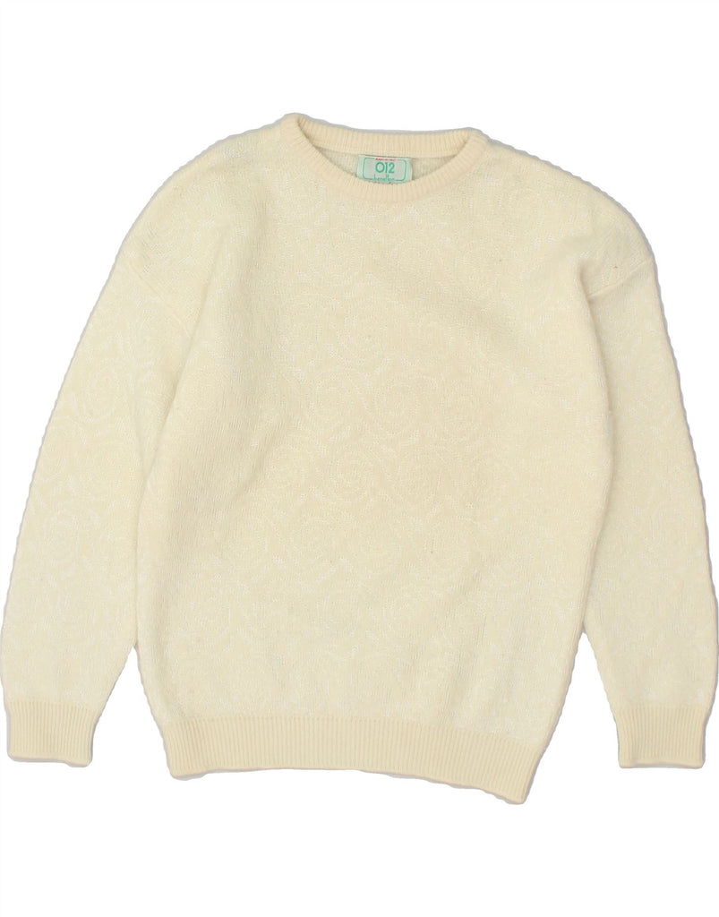 BENETTON Girls Boat Neck Jumper Sweater 12-13 Years Large Off White | Vintage Benetton | Thrift | Second-Hand Benetton | Used Clothing | Messina Hembry 