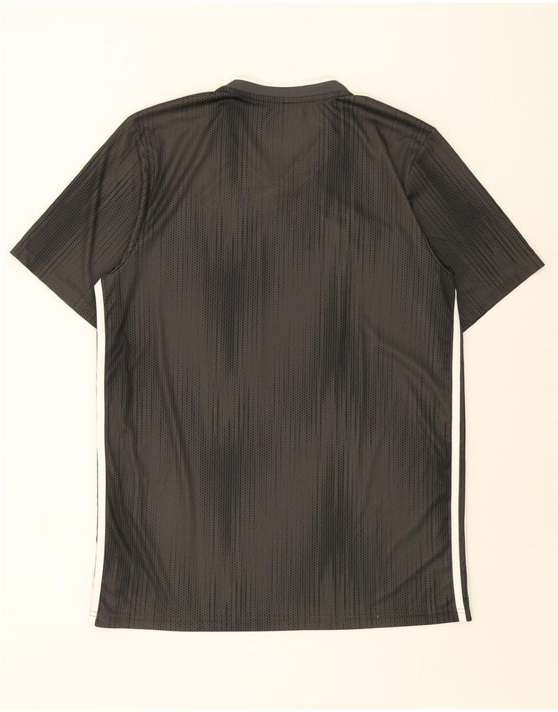 ADIDAS Mens Climalite T-Shirt Top Large Grey Spotted Polyester Vintage Adidas and Second-Hand Adidas from Messina Hembry 
