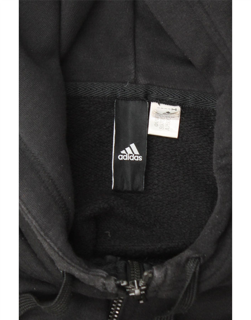 ADIDAS Womens Oversized Zip Hoodie Sweater UK 22 2XL Black Vintage Adidas and Second-Hand Adidas from Messina Hembry 