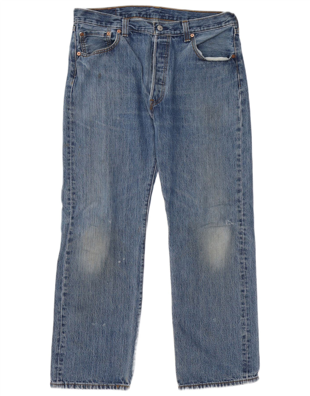 Levi's Mens 501 Straight Jeans W36 L30 Blue Cotton
