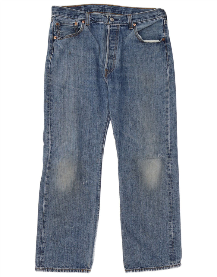 Levi's Mens 501 Straight Jeans W36 L30 Blue Cotton