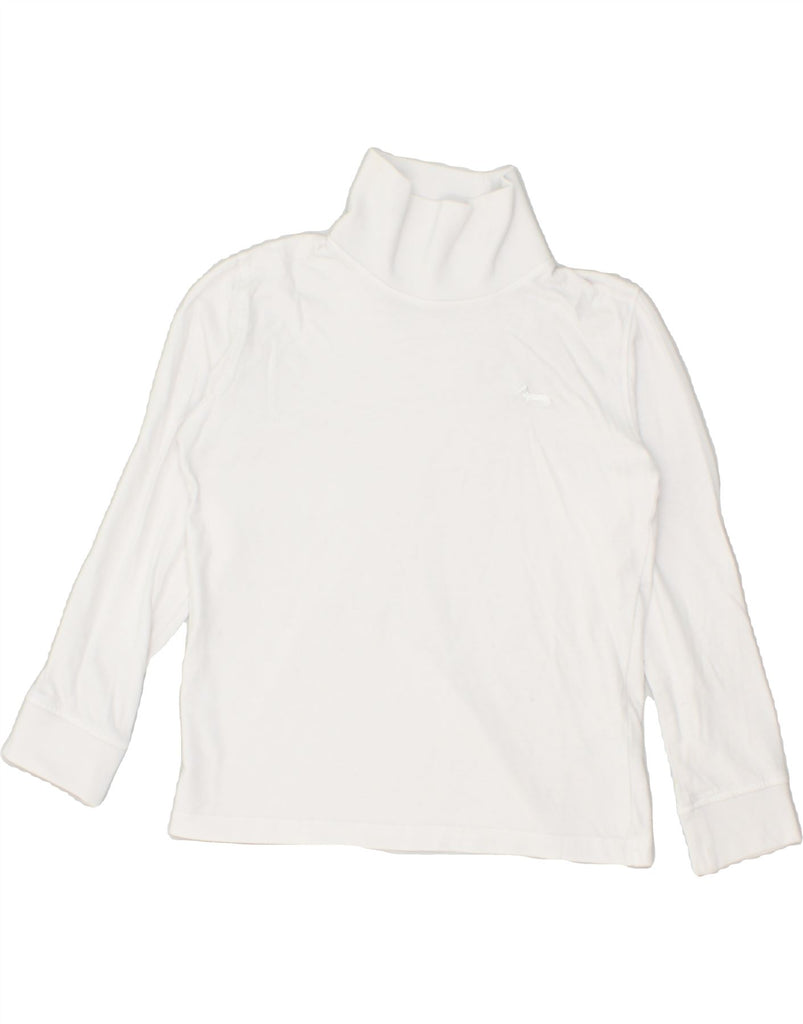 HARMONT & BLAINE Girls Roll Neck Top Long Sleeve 7-8 Years White Cotton | Vintage Harmont & Blaine | Thrift | Second-Hand Harmont & Blaine | Used Clothing | Messina Hembry 