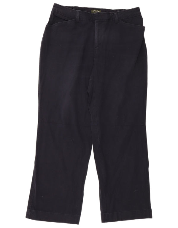 EDDIE BAUER Womens Blakely Fit Casual Trousers US 16 2XL W32 L32 Navy Blue