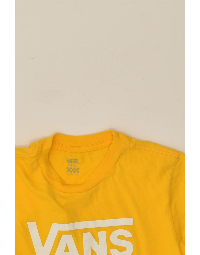 VANS Womens Graphic T-Shirt Top UK 10 Small Yellow Cotton | Vintage Vans | Thrift | Second-Hand Vans | Used Clothing | Messina Hembry 