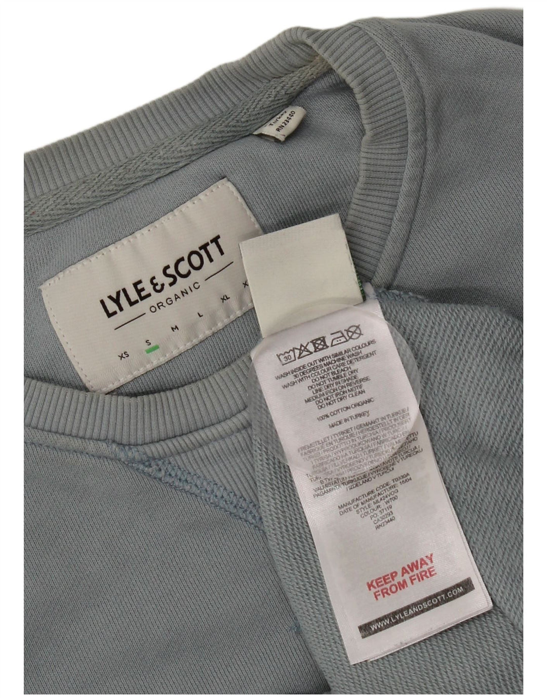 Lyle & Scott Mens Sweatshirt Jumper Small Blue Cotton