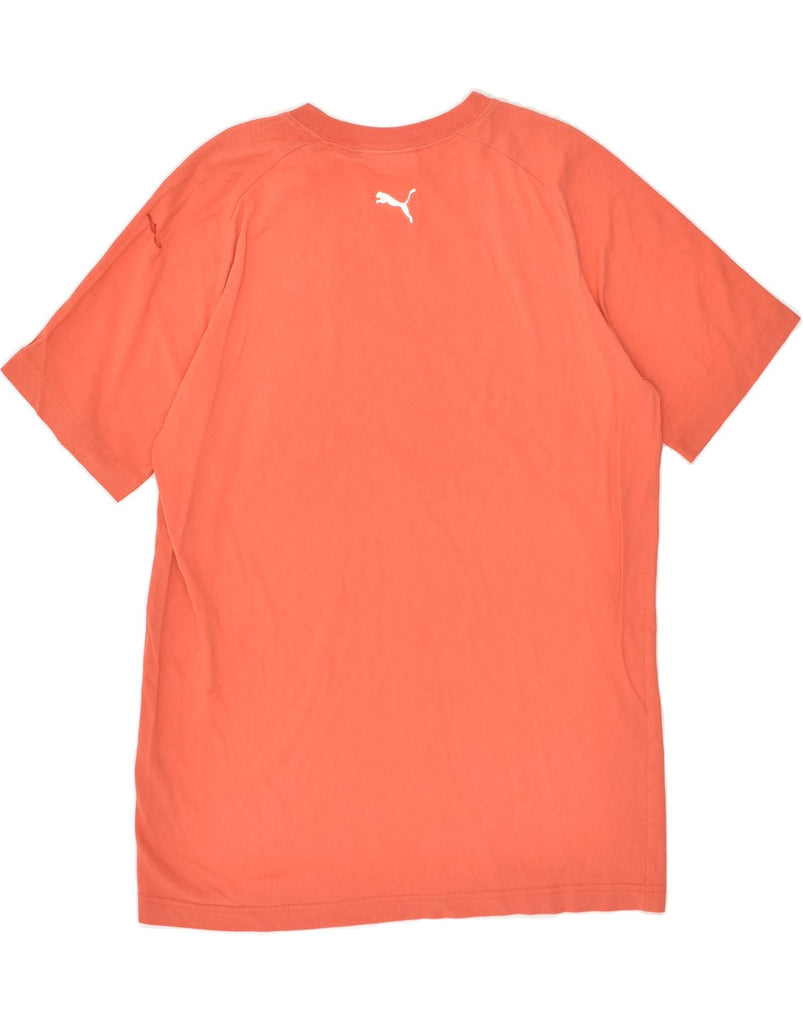 PUMA Mens Graphic T-Shirt Top Medium Orange Cotton | Vintage Puma | Thrift | Second-Hand Puma | Used Clothing | Messina Hembry 