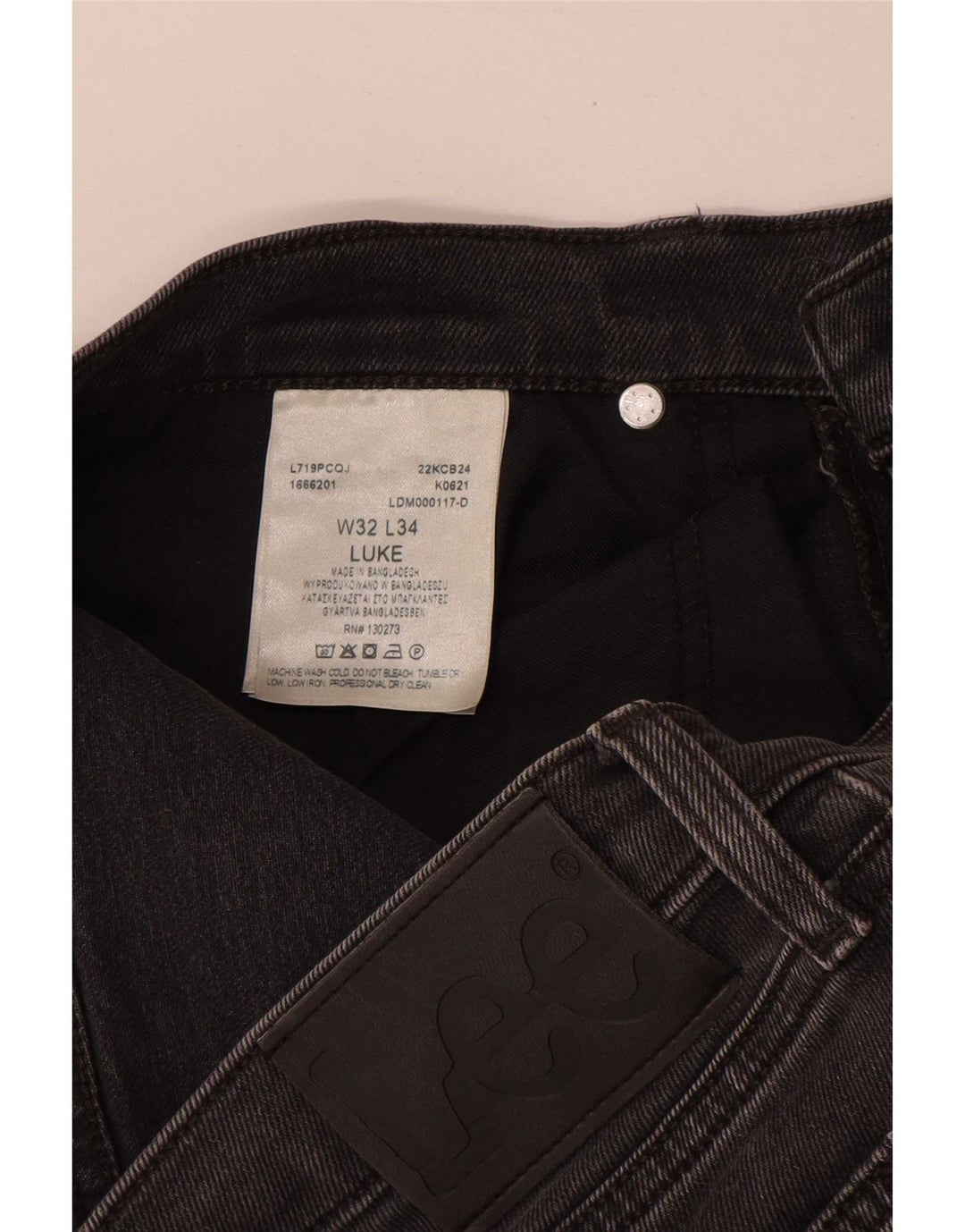 Lee Mens Luke Skinny Jeans W32 L34 Grey Cotton