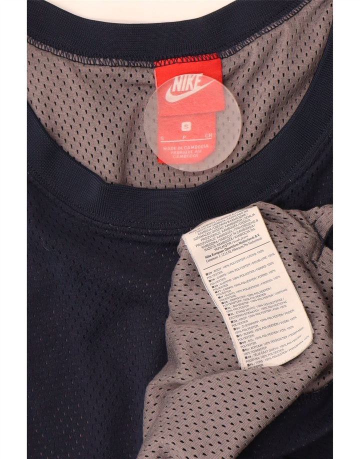 Nike Mens Graphic Vest Top Small Navy Blue Polyester