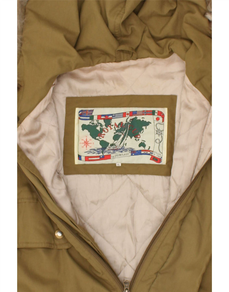 VINTAGE Mens Hooded Parka Jacket UK 42 XL Beige Polyester | Vintage Vintage | Thrift | Second-Hand Vintage | Used Clothing | Messina Hembry 