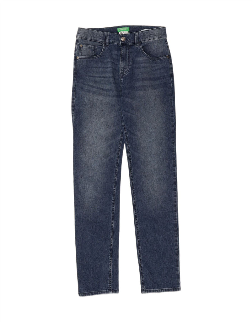 BENETTON Girls Slim Jeans 13-14 Years 3XL W28 L30  Blue Cotton Vintage Benetton and Second-Hand Benetton from Messina Hembry 