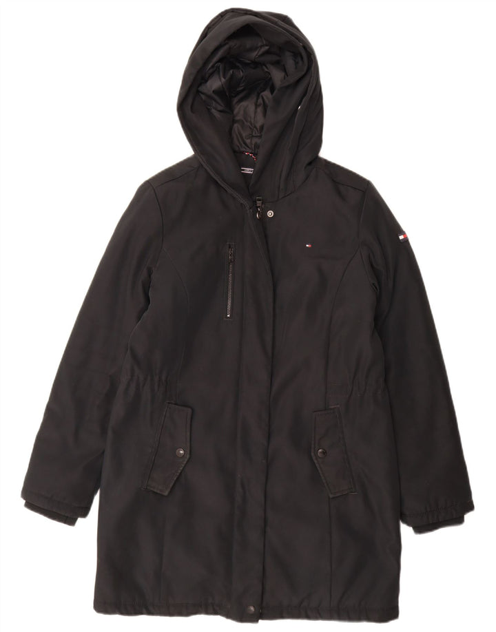 Tommy Hilfiger Girls Hooded Parka Jacket 13-14 Years Black Polyester
