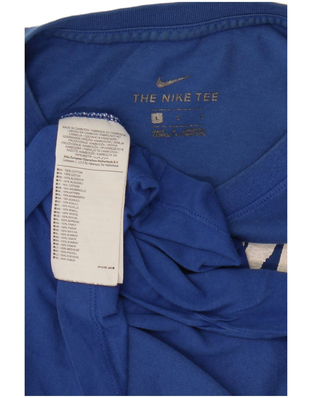 Nike Mens Graphic T-Shirt Top Large Blue Cotton