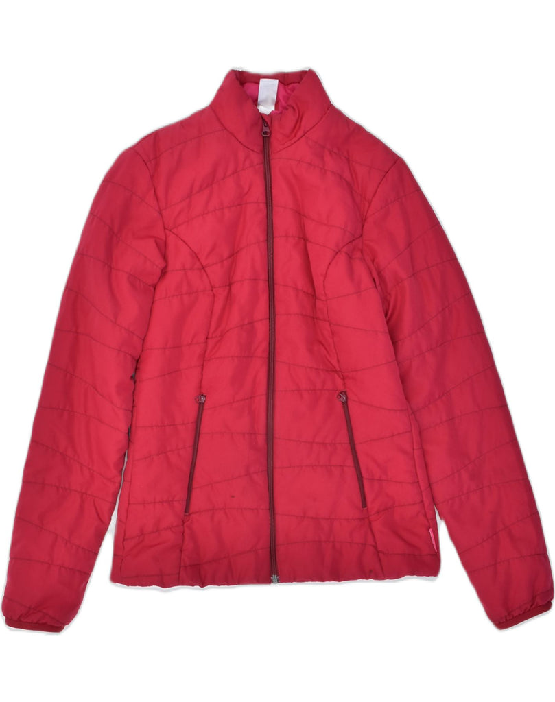 DECATHLON Womens Padded Jacket UK 10 Small Red Polyester | Vintage | Thrift | Second-Hand | Used Clothing | Messina Hembry 