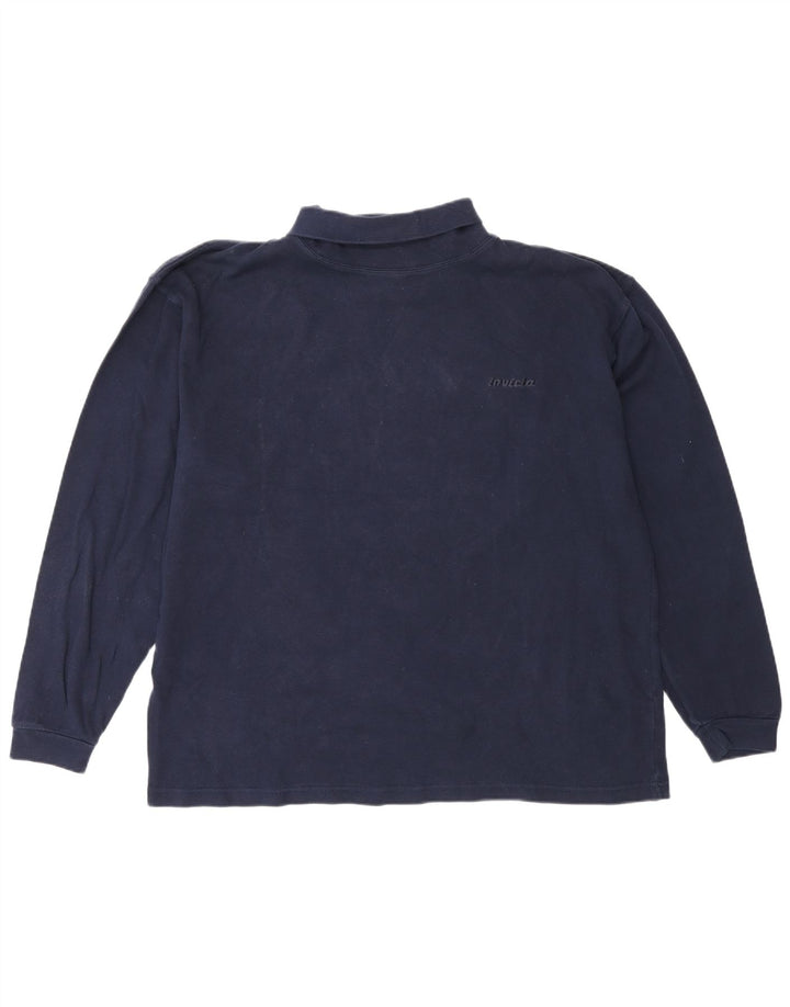 Invicta Mens Roll Neck Top Long Sleeve XL Navy Blue Cotton