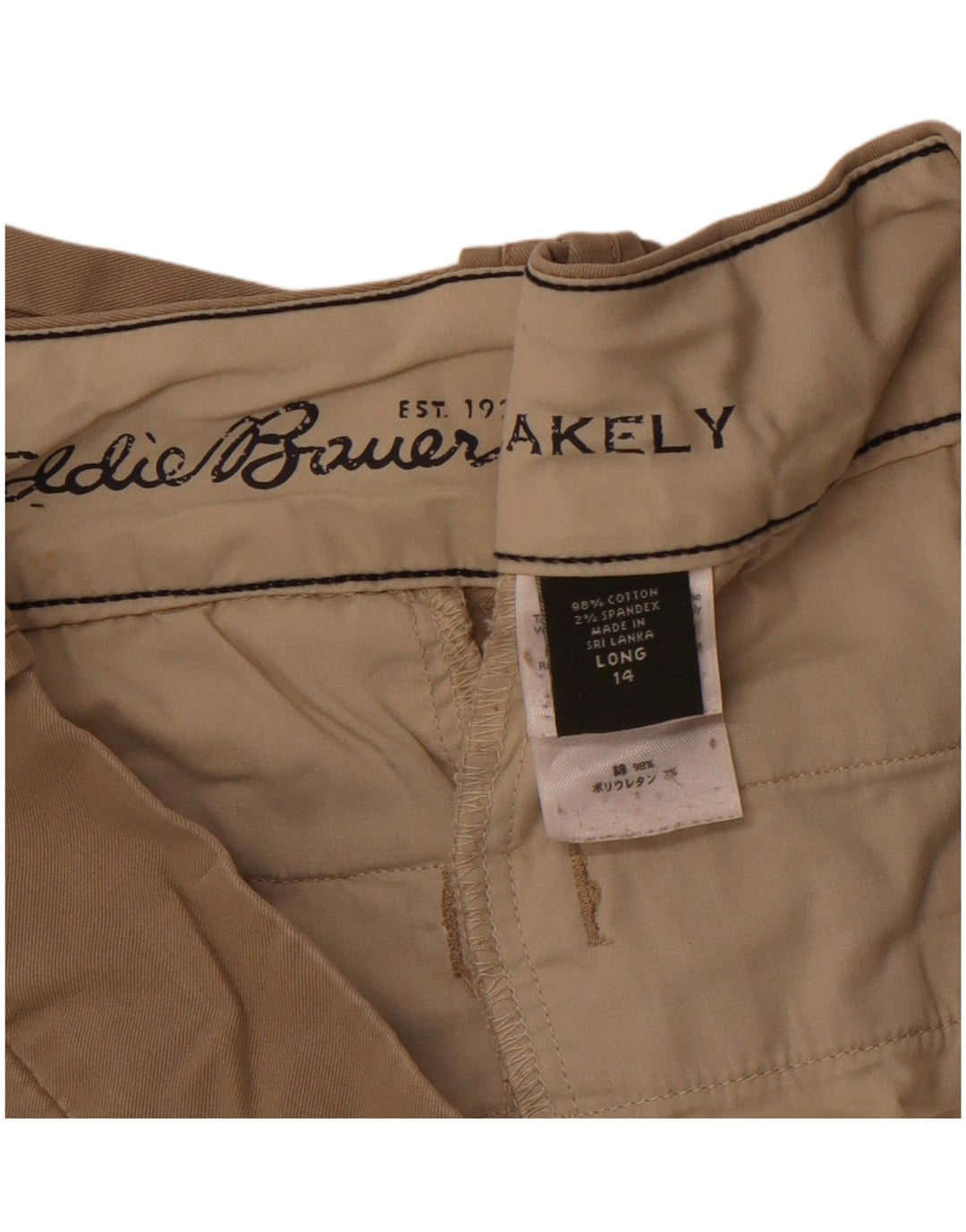 EDDIE BAUER Womens Blakely Fit Casual Trousers US 14 XL W34 L34 Beige