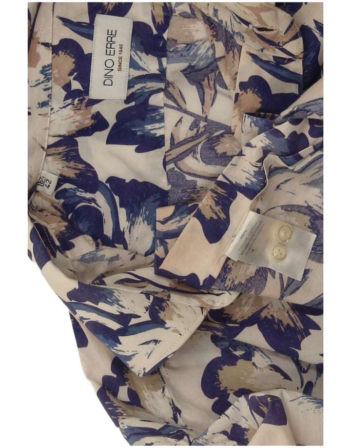 Dino Erre Mens Shirt Size 42 Large Multicoloured Floral