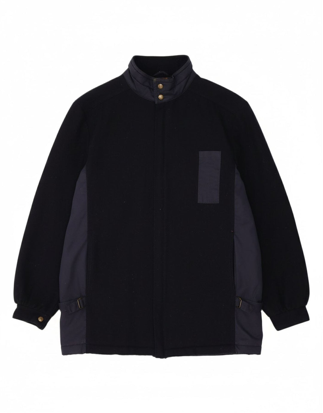 VINTAGE Mens Windbreaker Jacket IT 44 XS Navy Blue Colourblock