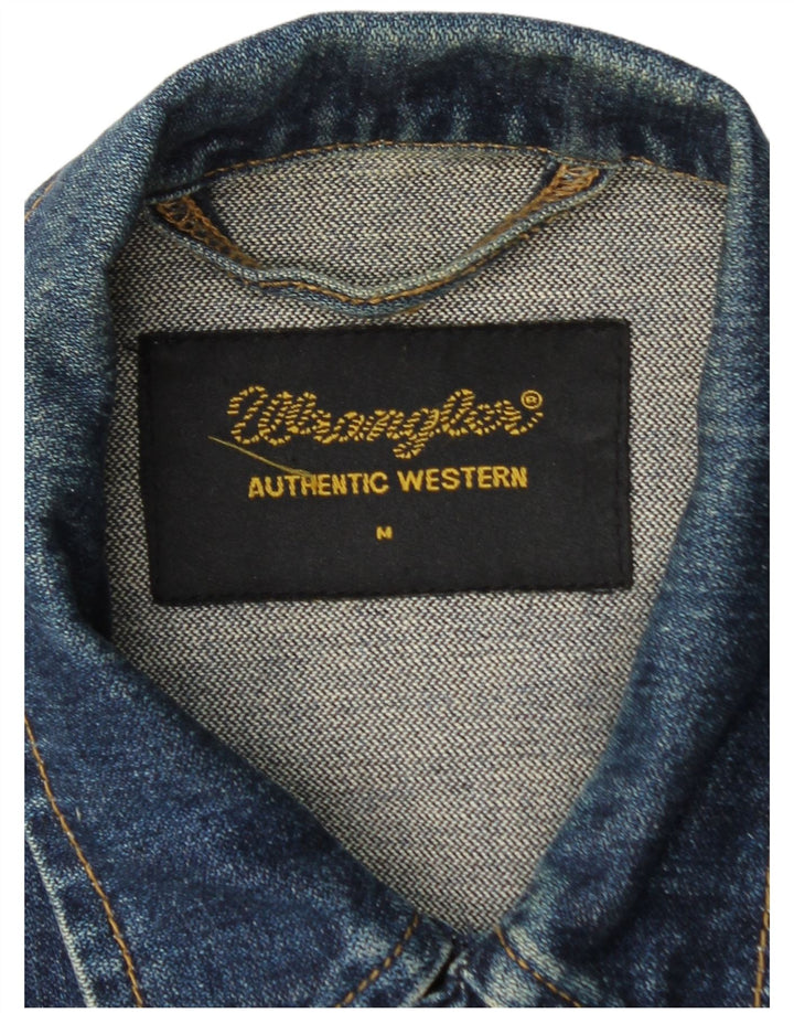 Wrangler Mens Denim Jacket UK 38 Medium Blue Cotton