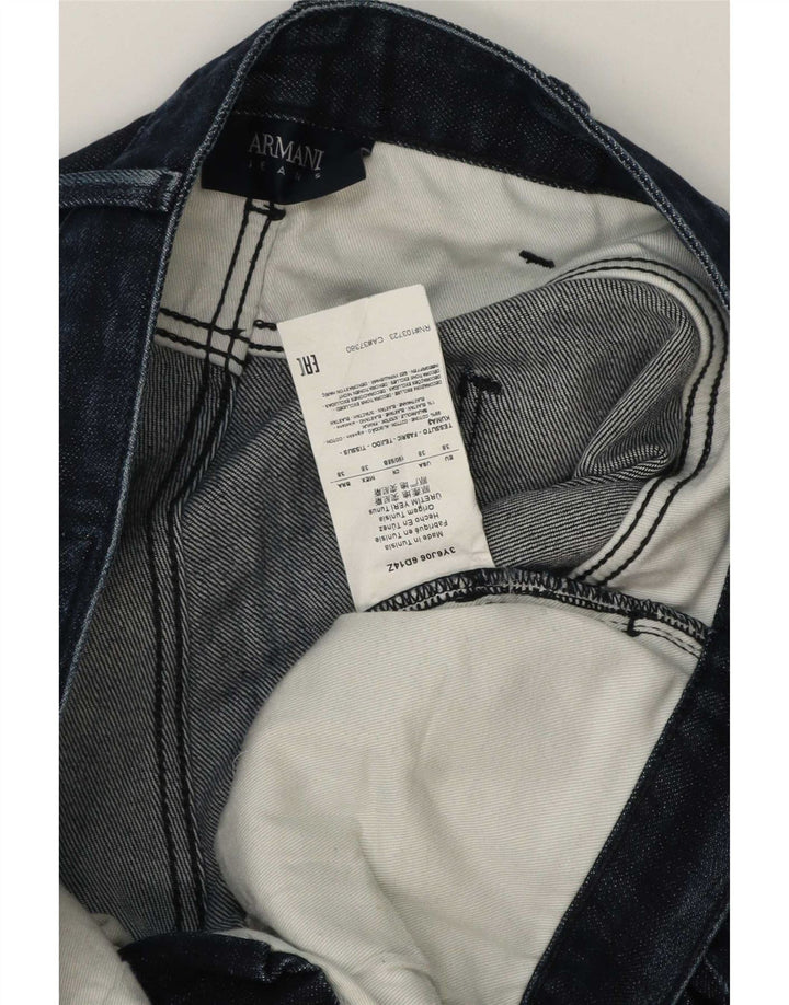 Armani Mens Slim Jeans W38 L34 Navy Blue Cotton