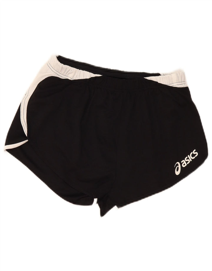 Asics Womens Sport Shorts UK 12 Medium Black Colourblock Polyester