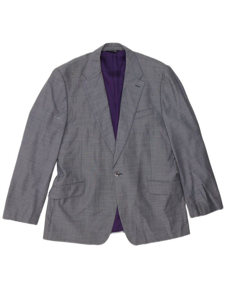 Paul Smith Mens 1 Button Blazer Jacket UK 38 Medium Grey
