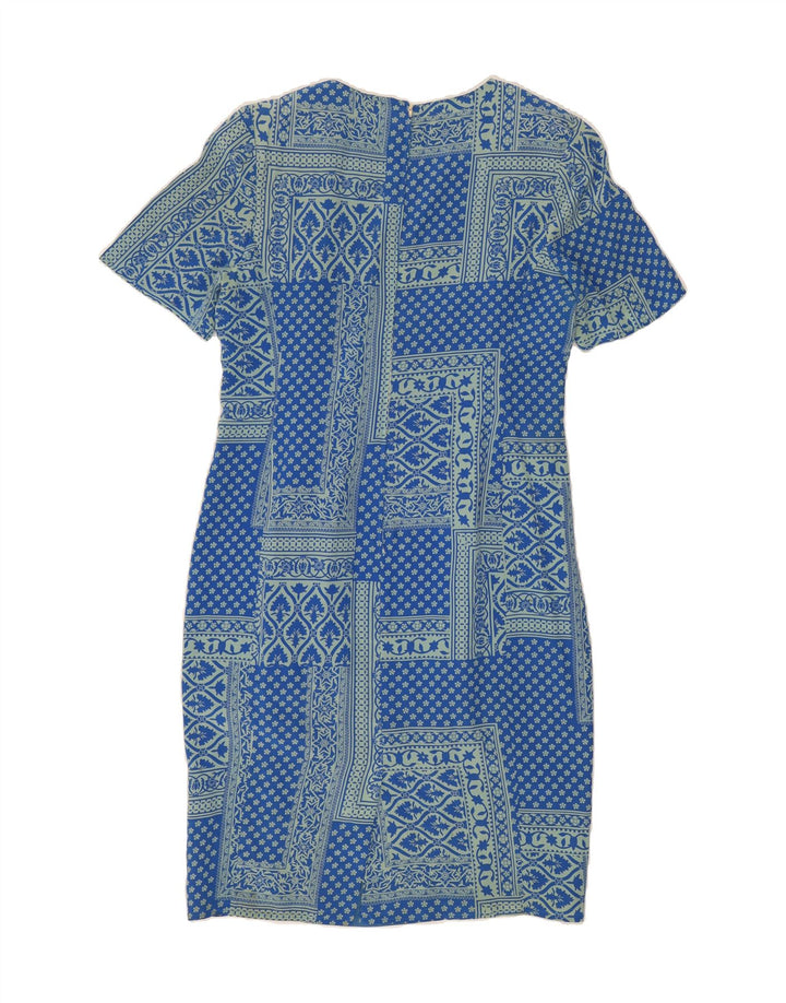 VALENTINO Womens Sheath Dress UK 12 Medium  Blue Patchwork Silk Vintage Valentino and Second-Hand Valentino from Messina Hembry 