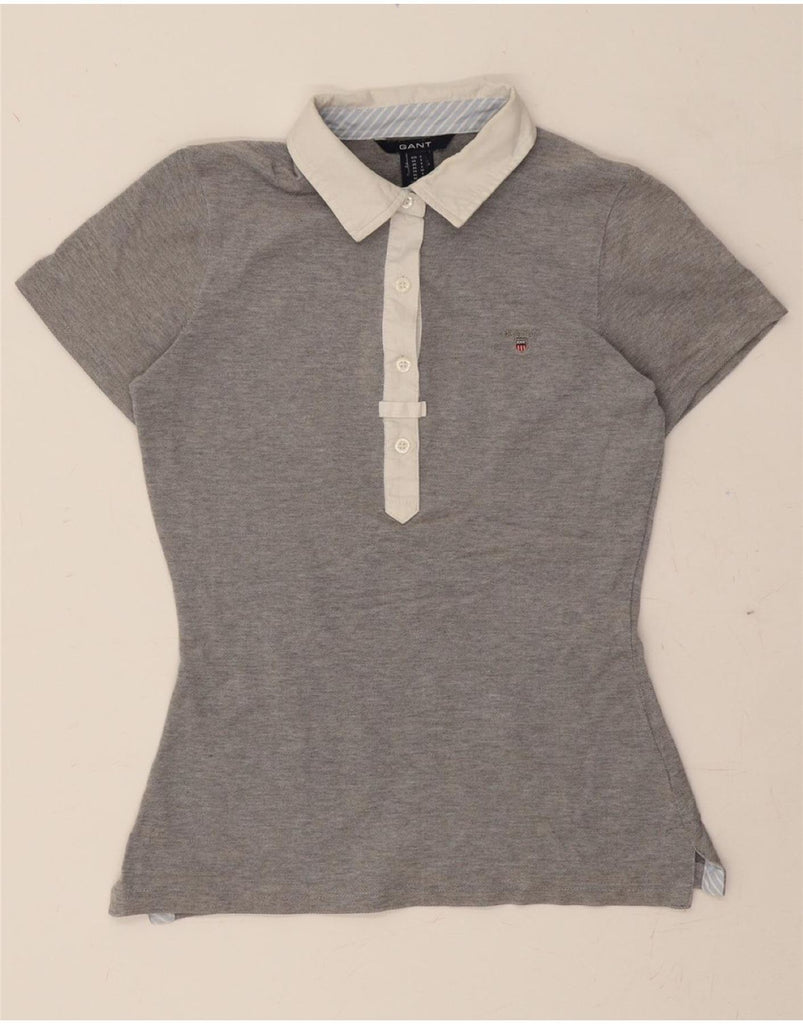 GANT Womens Polo Shirt UK 10 Small Grey Cotton Vintage Gant and Second-Hand Gant from Messina Hembry 