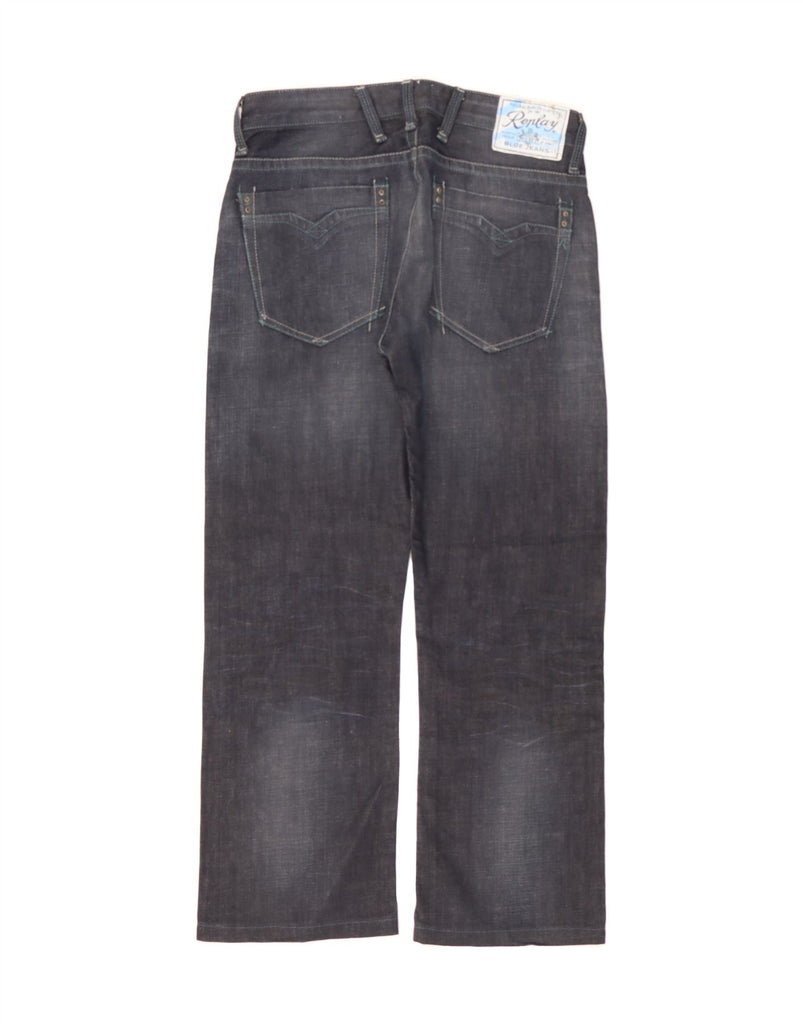 REPLAY Mens Billstrong Straight Jeans W31 L28 Navy Blue Cotton Vintage Replay and Second-Hand Replay from Messina Hembry 