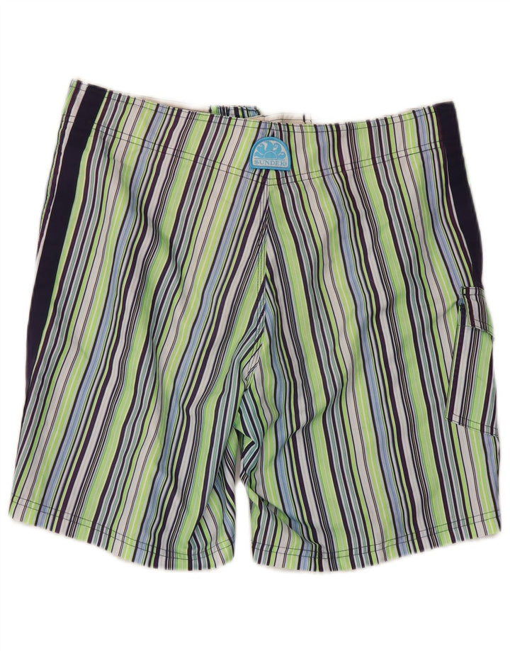 Sundek Mens Swimming Shorts Medium Multicoloured Striped