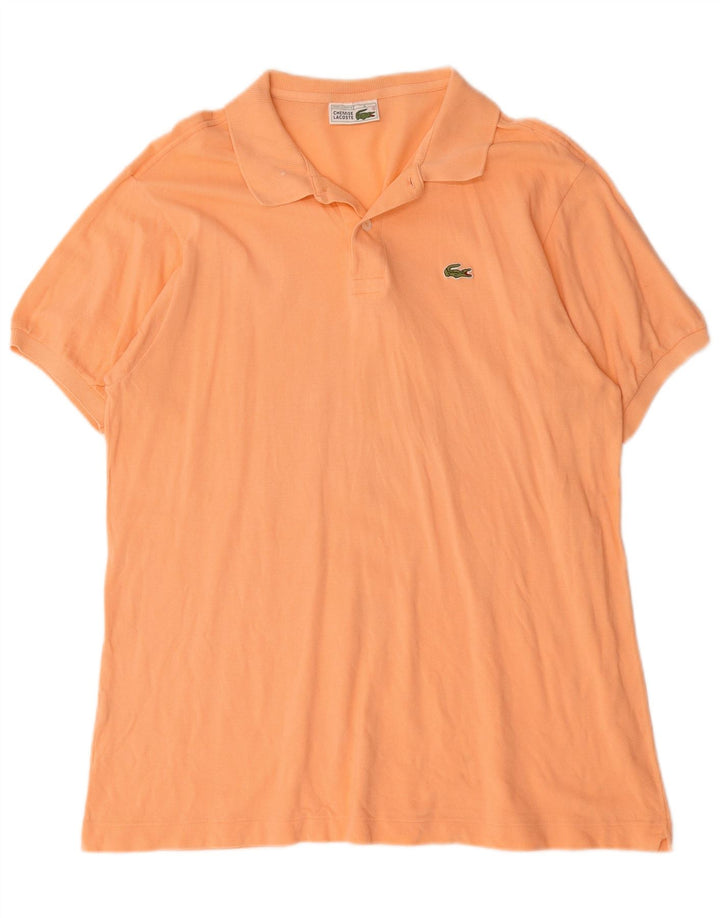 Lacoste Mens Polo Shirt Size 6 XL Orange Cotton