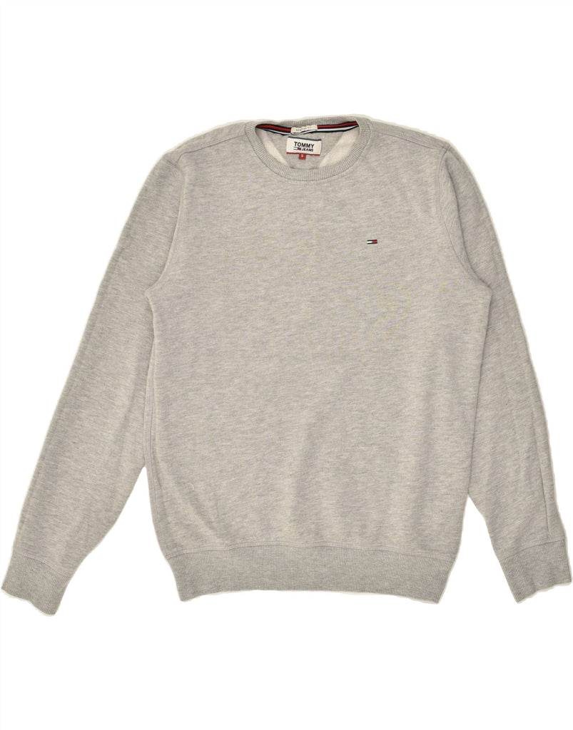 TOMMY HILFIGER Mens Regular Fit Sweatshirt Jumper Small Grey Cotton | Vintage Tommy Hilfiger | Thrift | Second-Hand Tommy Hilfiger | Used Clothing | Messina Hembry 