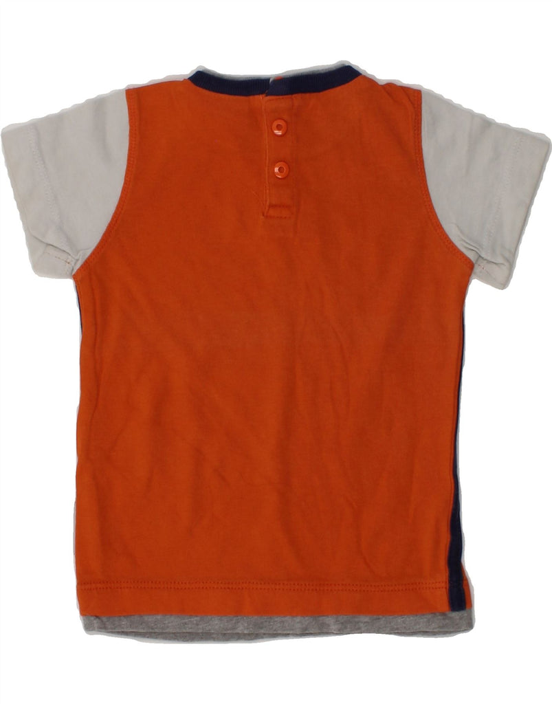 CHAMPION Baby Boys Graphic T-Shirt Top 6-9 Months XS  Orange Colourblock | Vintage Champion | Thrift | Second-Hand Champion | Used Clothing | Messina Hembry 