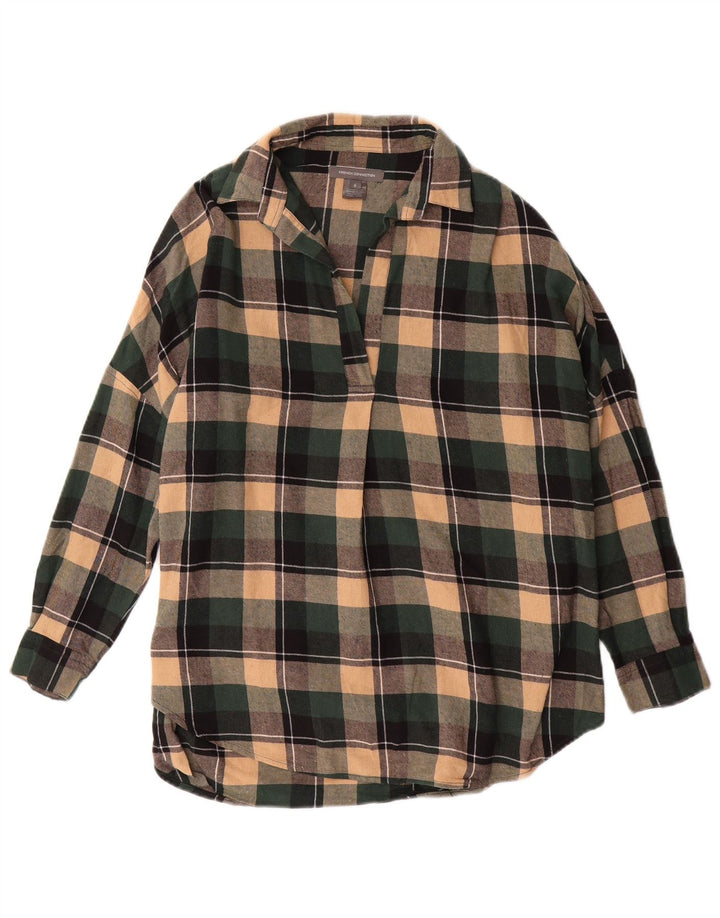 FRENCH CONNECTION Womens Flannel Shirt Dress UK 10 Small Multicoloured