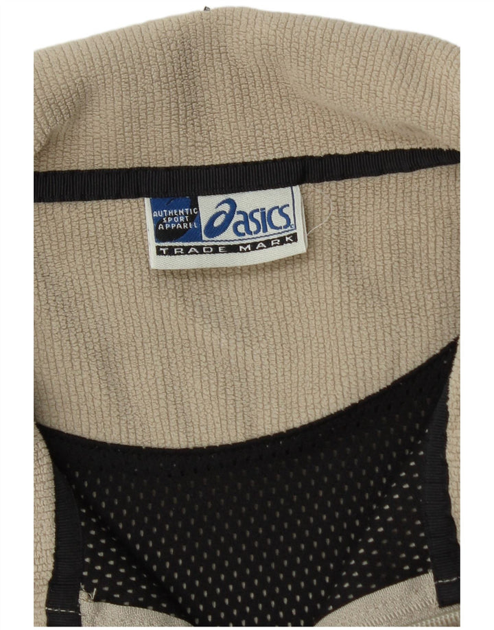Asics Mens Fleece Jacket UK 40 Large Beige Polyester