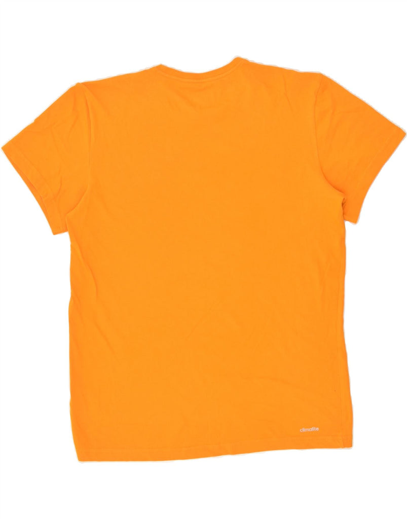 ADIDAS Mens T-Shirt Top Medium Orange Cotton | Vintage Adidas | Thrift | Second-Hand Adidas | Used Clothing | Messina Hembry 