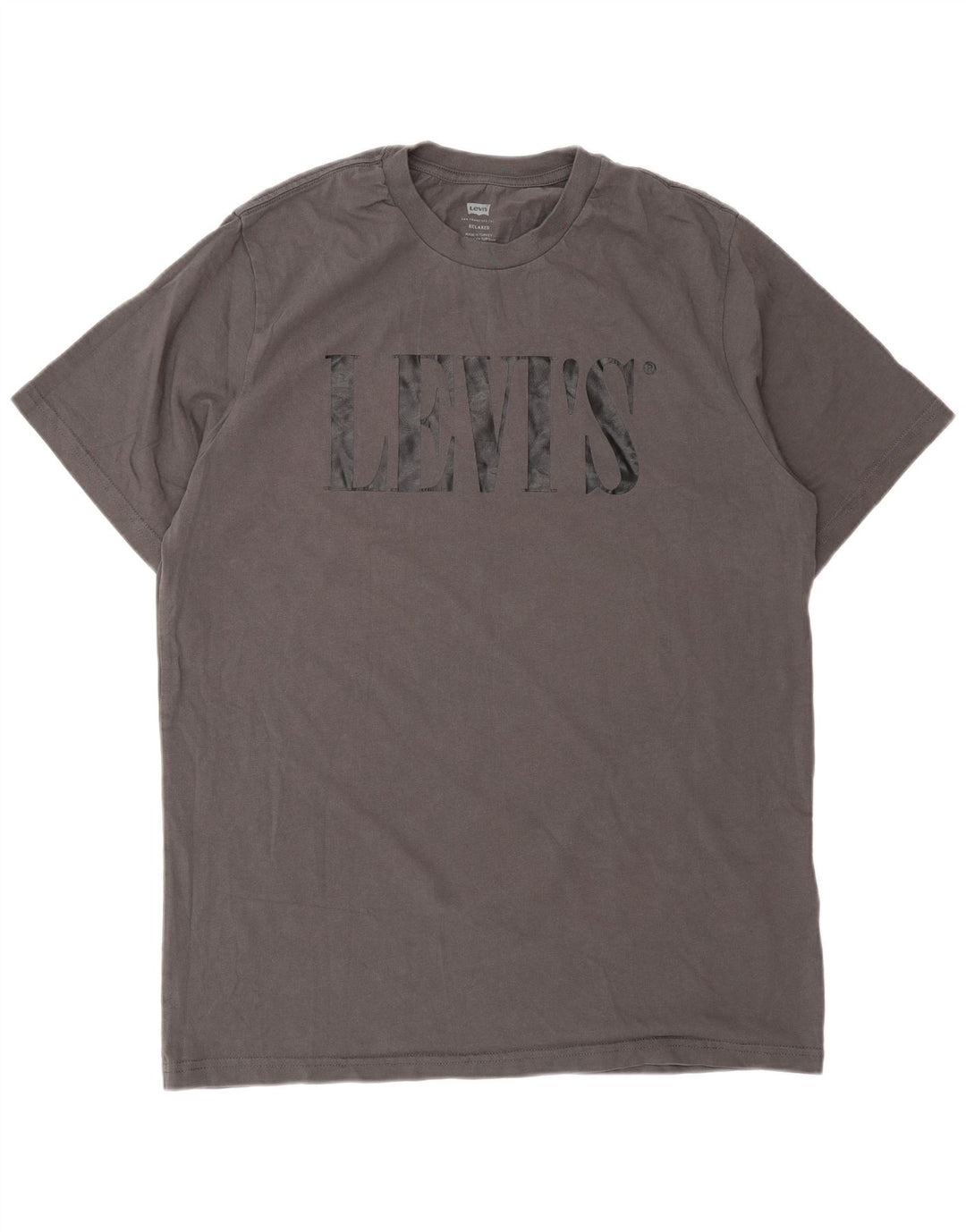 Levi's Mens Relaxed Graphic T-Shirt Top Medium Grey Cotton