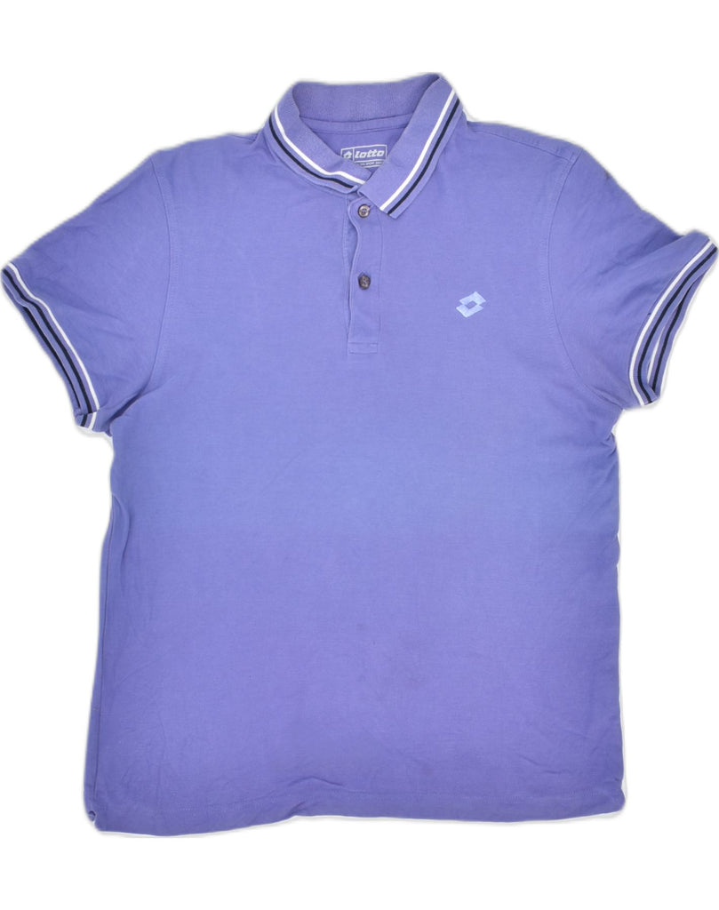 LOTTO Mens Polo Shirt Medium Purple Cotton | Vintage | Thrift | Second-Hand | Used Clothing | Messina Hembry 