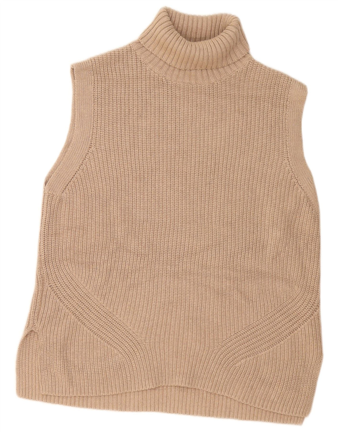 Marks & Spencer Womens Longline Oversized Vest Tank Top UK 10 Small Beige