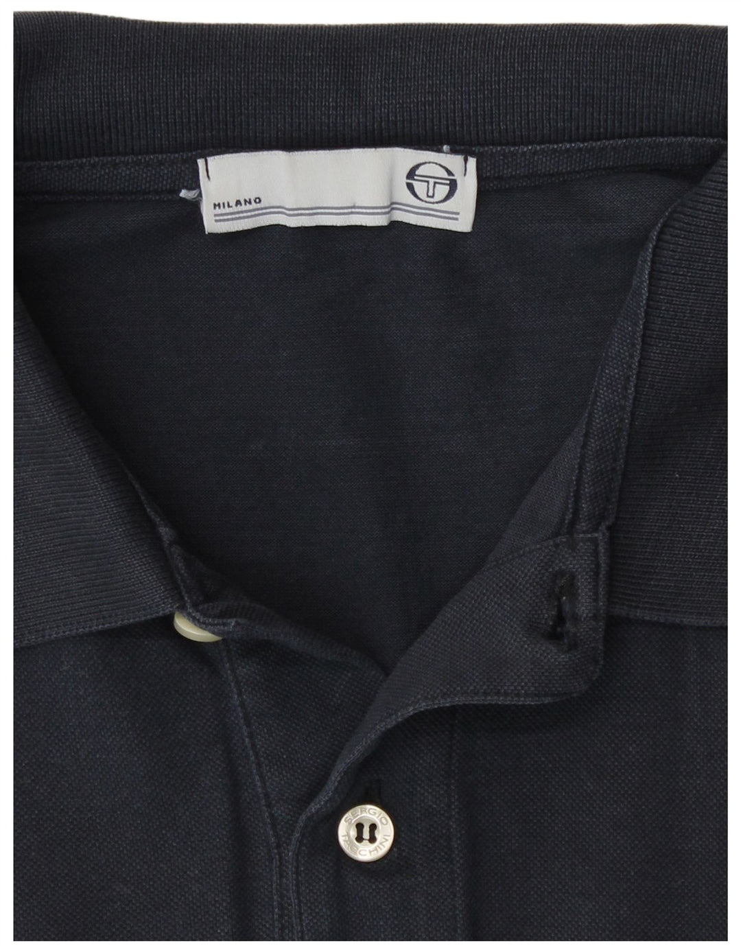 Sergio Tacchini Mens Polo Shirt Large Navy Blue