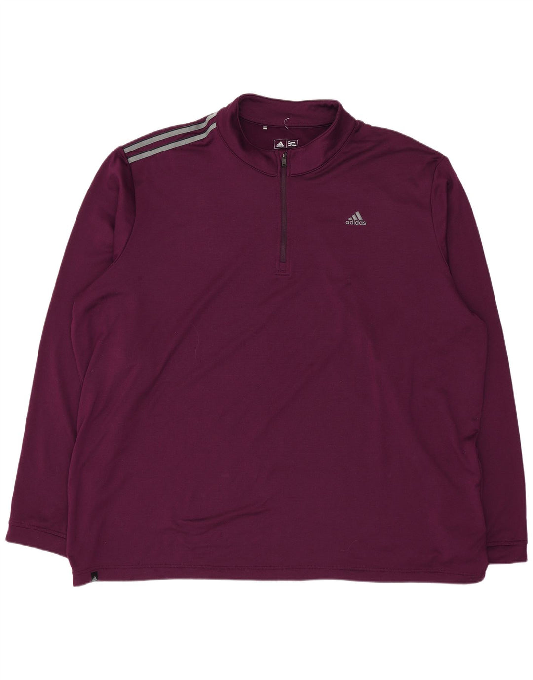 Adidas Mens Zip Neck Pullover Tracksuit Top 2XL Purple Polyester
