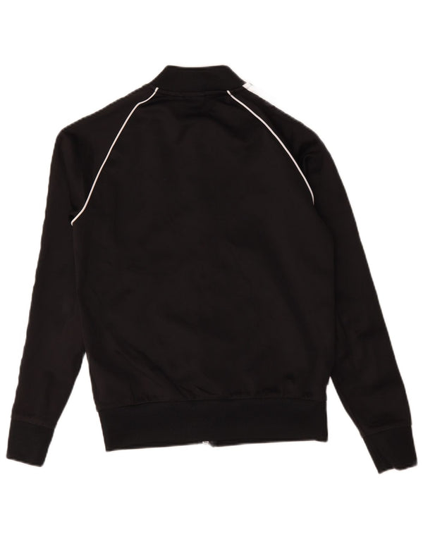 Adidas Womens Tracksuit Top Jacket UK 4/6 XS Black Cotton