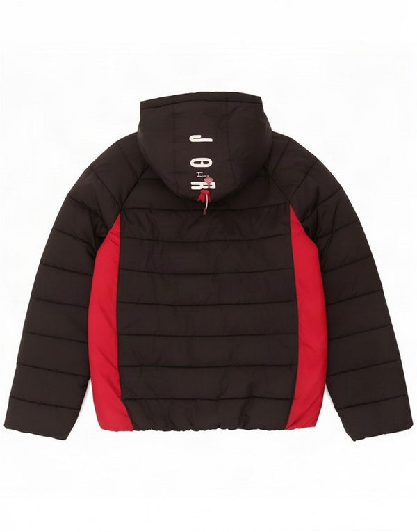 Jordan Boys Graphic Hooded Padded Jacket 13-14 Years XL Black Colourblock