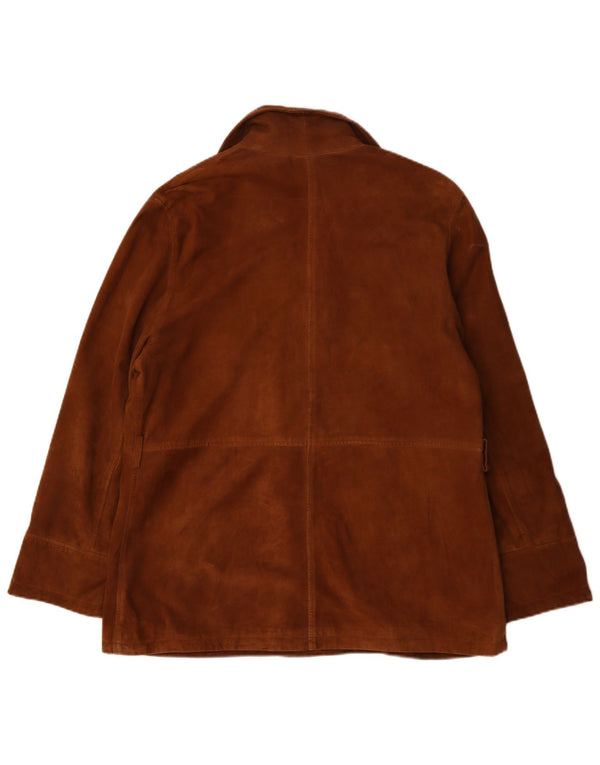 Vintage Womens Suede Jacket UK 18 XL Brown Leather