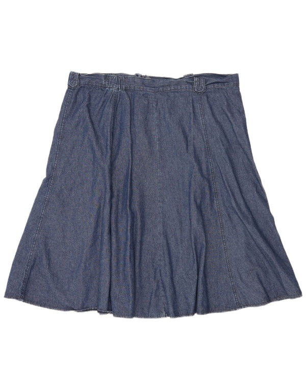Marks & Spencer Womens Denim Skirt UK 18 XL W38  Blue Cotton