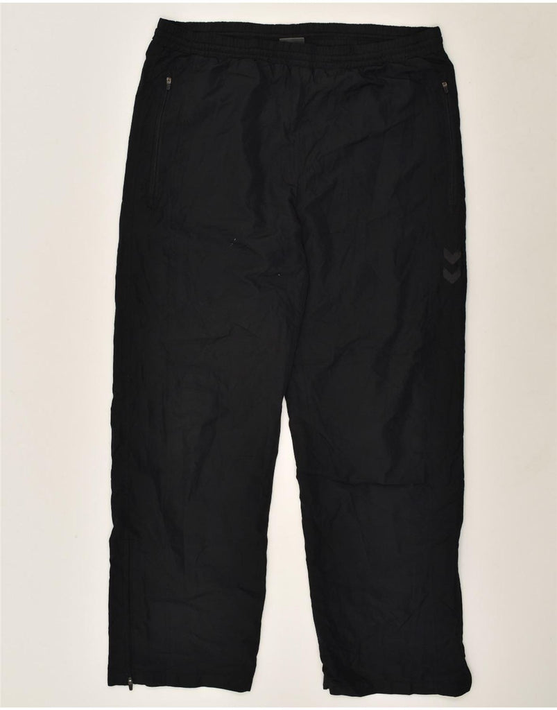 HUMMEL Mens Tracksuit Trousers Medium Black Polyester | Vintage Hummel | Thrift | Second-Hand Hummel | Used Clothing | Messina Hembry 