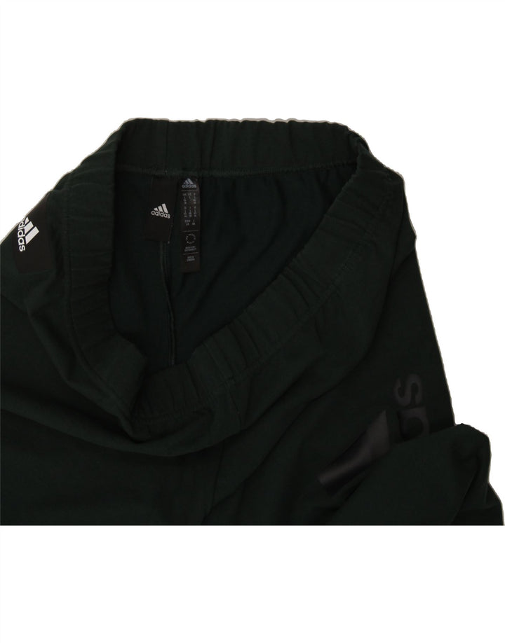 ADIDAS Womens Graphic Leggings UK 16/18 Large  Green Polyester Vintage Adidas and Second-Hand Adidas from Messina Hembry 